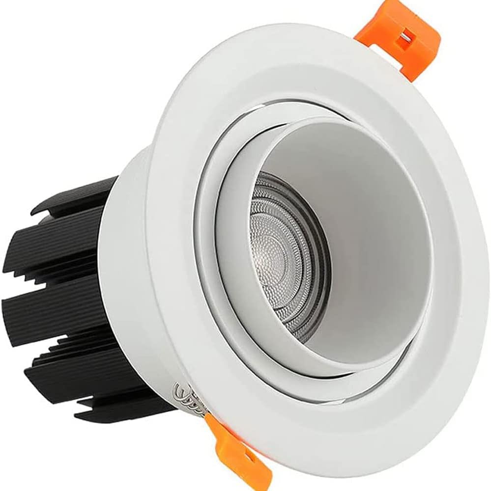 1560° Adjustable Focus Spotlight, White cob Recessed