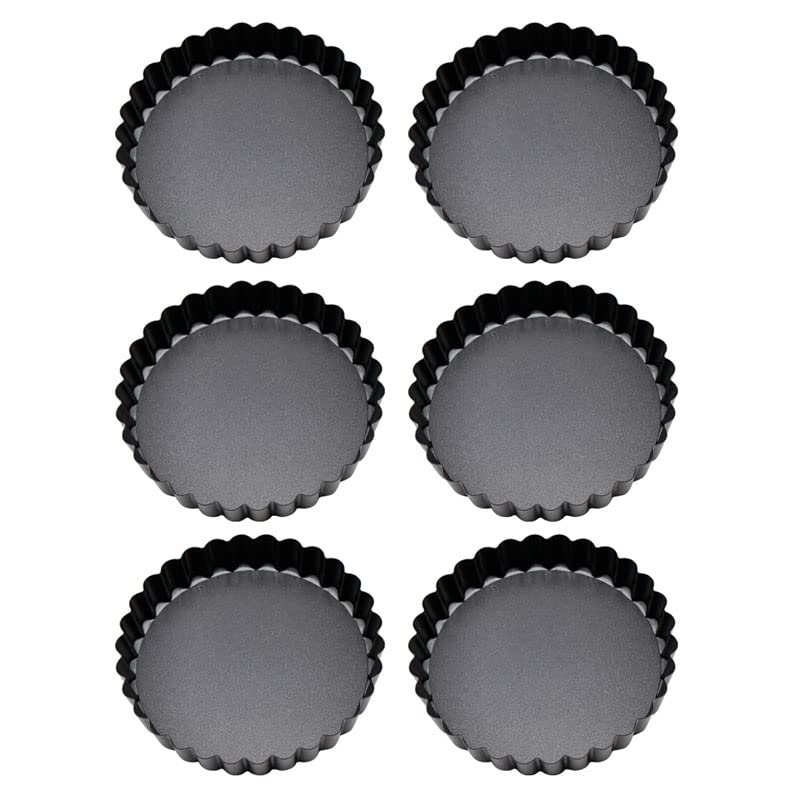 Luqeeg Forma de Torta de Fundo Removível Antiaderente de Aço Carbono para Cozinha,