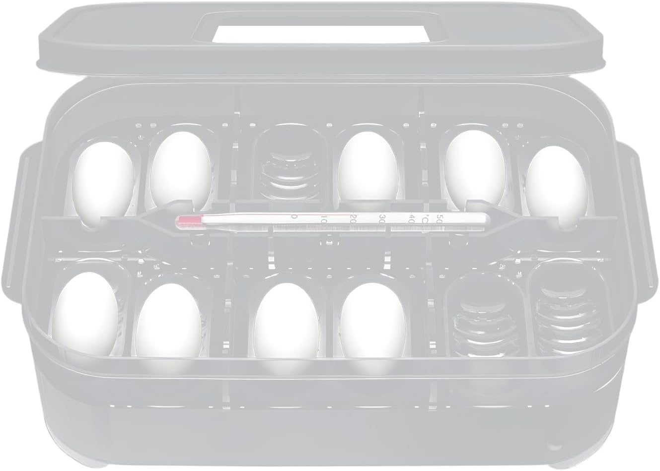 Tortoise Breeding Box | 12 Grids Tortoise Turtle Egg Incubator,Transparent Amphibians Incubation Tray for Gecko Lizards Snake Lions Mane