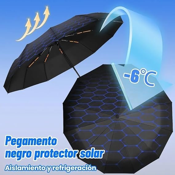 Image of 𝗗𝗮𝗻𝘇𝗲𝗿𝗮 𝗨𝗩 Travel Mini 𝗙𝗼𝗹𝗱𝗶𝗻𝗴 Ultra Compact pastel Umbrella with Case, Manual Open 12 Ribs Lightweight Portable, Small Sun & 𝗥𝗮𝗶𝗻 𝗣𝗼𝗰𝗸𝗲𝘁 𝗨𝗺𝗯𝗿𝗲𝗹𝗹𝗮 for Men and Women- Use in Rain & Summer (BLACK)