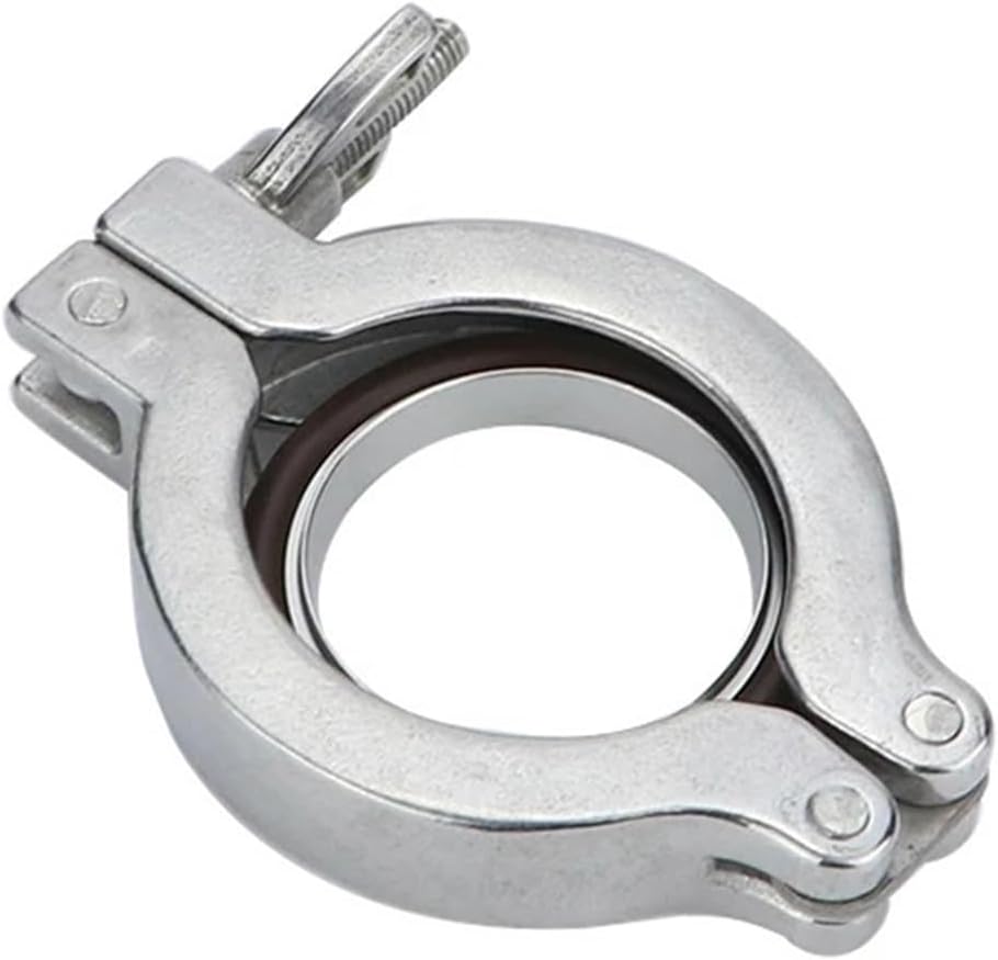 KF10 KF16 KF25 KF40 KF50 Vacuum Clamp Fitting SUS 304 Stainless Steel Beer Brewing With Or Without Bracket + FKM O-Ring(Without,KF40_SUS304)