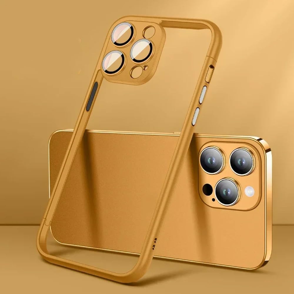 Coque iPhone 15 Pro transparente protection camera bumper kaki