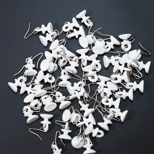 Image of Plastic Runner for C Channel /Curtain Track with Metallic Hooks (100)