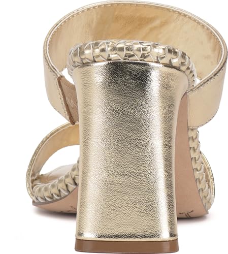 Image of Vince Camuto Kaden Stitched Block Heel Mule Sandals