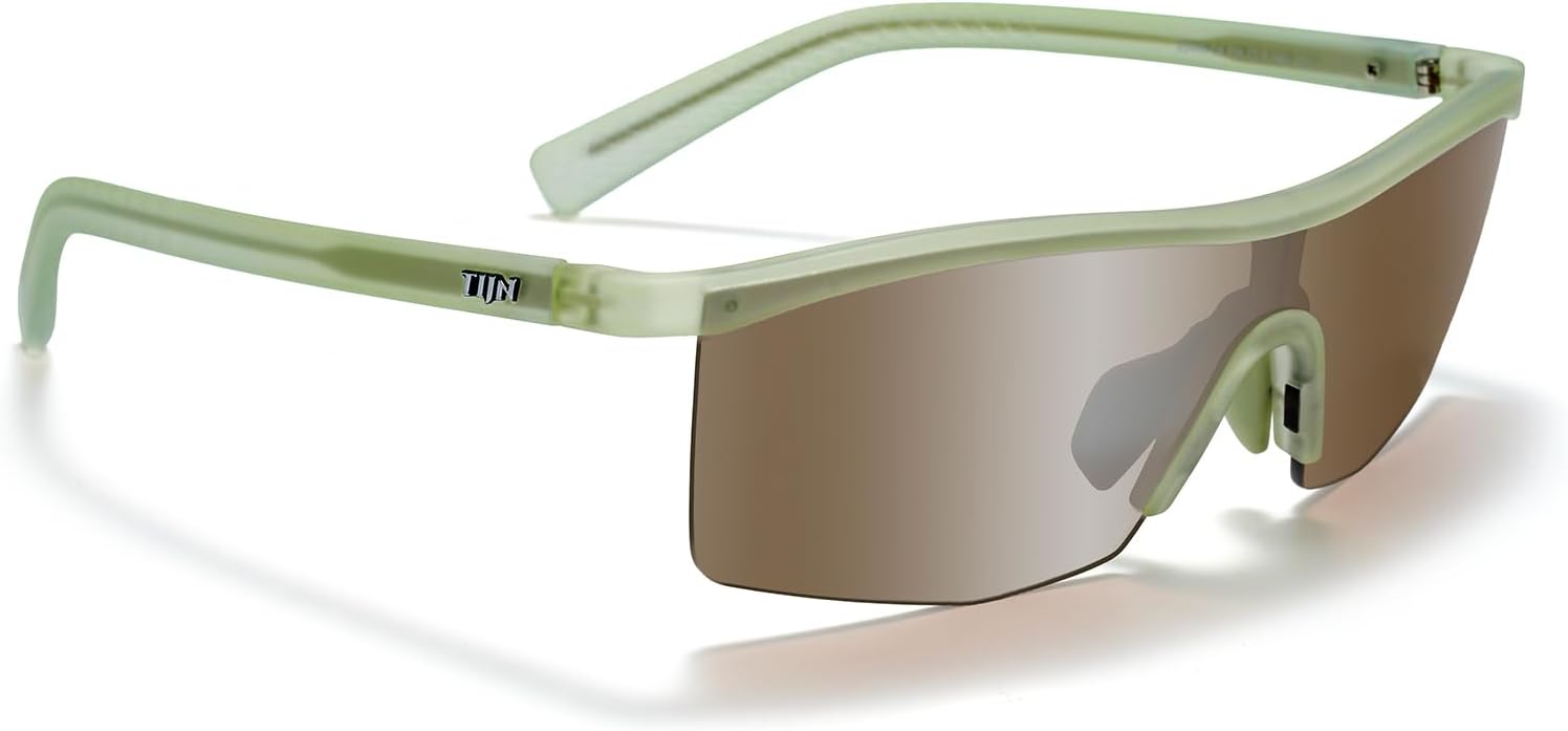 TIJN Anti-Slip Sports Sunglasses for Men Women, UV400 Running Baseball Cycling Driving Fishing Outdoor Glasses, Rail