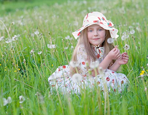 image for DANMY Baby Girl Sun Hat with UPF 50+ Outdoor Adjustable Beach Hat with