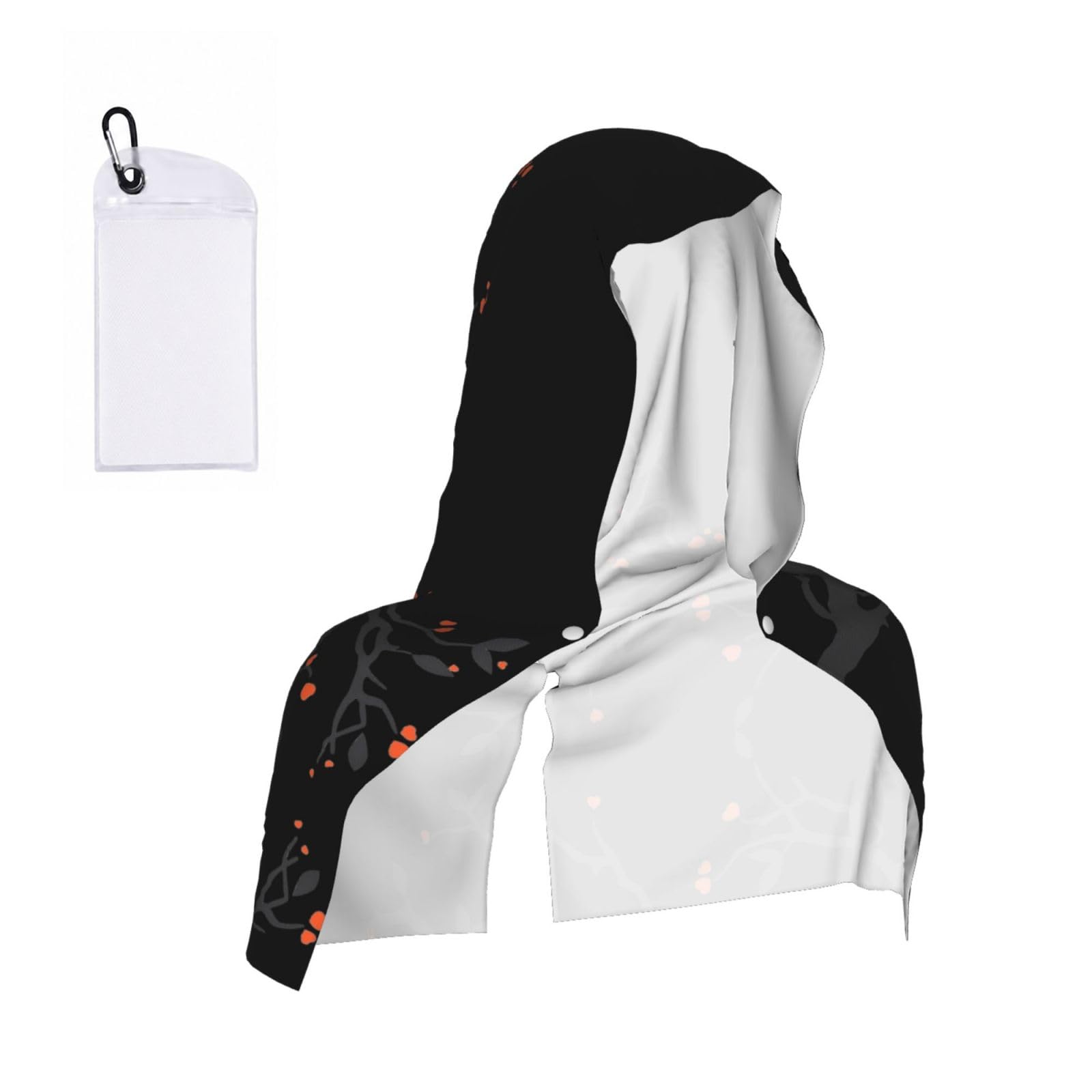 SATUSA Loving Bird Print Cooling Hoodie Towel, Cooling Towels For Neck And Face, Quick Drying Absorbent Cooling Head Towel Beach Camping Gym Construction(2pcs)