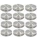 Stainless Steel Mason Jar Lids, Storage Caps with Silicone Seals for Regular Mouth Size Jars, Polished Surface, Reusable and Leak Proof, Pack of 12