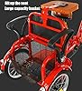 3 Wheel Bike for Adults, Foldable Tricycle for Seniors, Single Speed Low-Step Cruiser with 2 Baskets and Back Seat, Ideal Shopping Bicycle for Men and Women #2