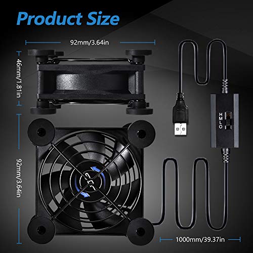 Scccf 8025X1 Quiet 80Mm Usb Fan, 5V Usb Portable Cooling Fan thumb #2