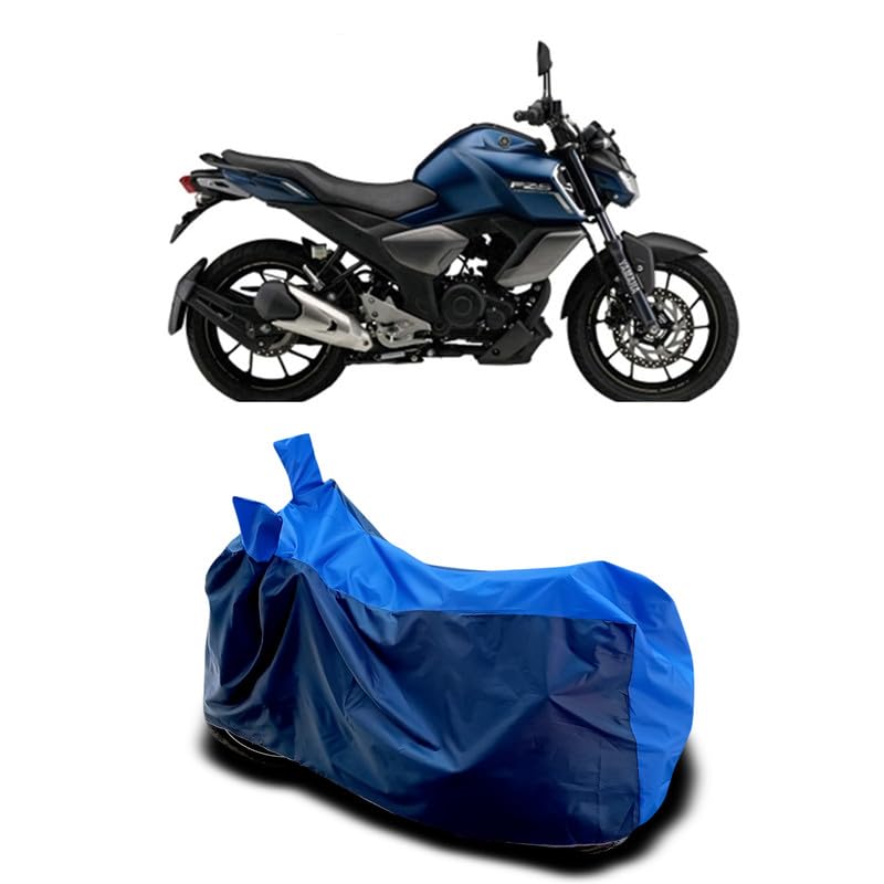 Image of DUFFEL-Two Wheeler Bike Body Cover Compatible for Yamaha Fz S Fi New Heat Protectio /UV-Rays /Birds Dropping /DustProof /Waterproof All Variants [Nevay Blue]