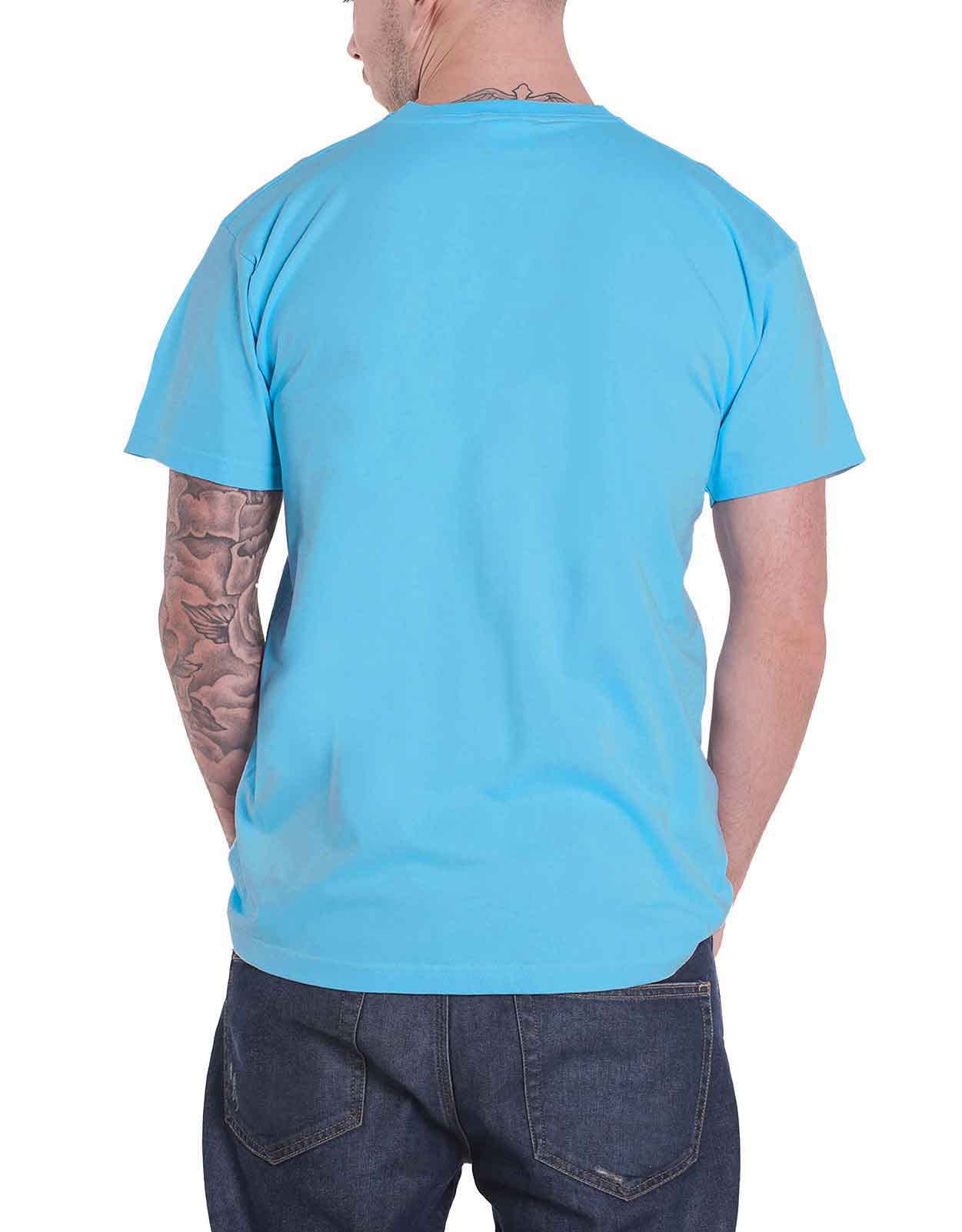 Gorillaz T-Shirt Group Circle Rise Band Logo Nue Officiel Homme Bleu Saphir