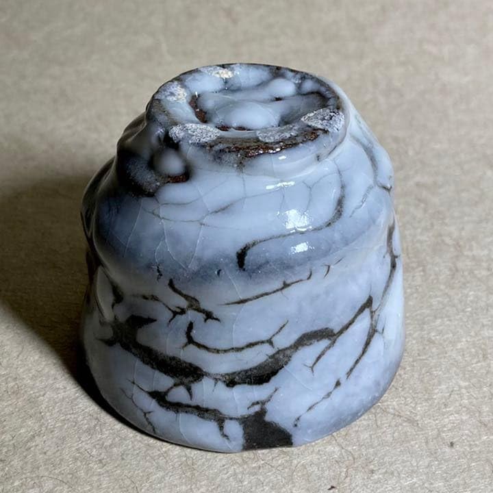 白蛇蝎唐津ぐい呑 唐津焼 ぐい呑 焼物 酒器 陶器 蛇蝎唐津片口酒器 |