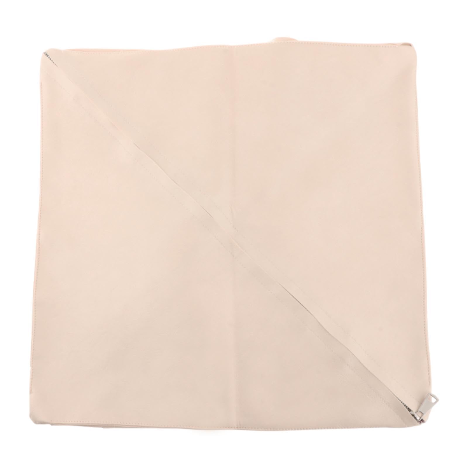 CALANDIS™ Unstuffed Pouf Cover Foot Rest Cover Foot Stool for Entryway Bedside Bedroom Beige Square | Ottomans, Footstools & Poufs | Furniture-image-34