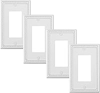 Vista 111 de Paquete de 2 cubiertas de placa de interruptor de luz de doble palanca, cubiertas decorativas de placa de doble interruptor Pearls, placa de pared