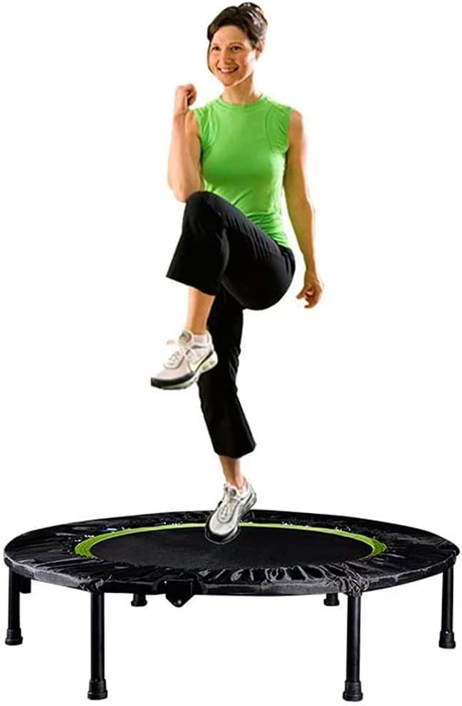 Foldable Sports Trampoline 40in Diameter with Rail Load Capacity 330lb for Both Children and Adults Improve Coordination and Flexibility Shape Shape