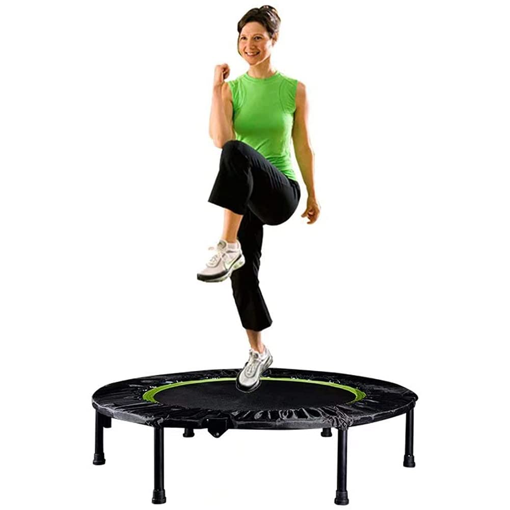 Foldable Sports Trampoline 40in Diameter with Rail Load Capacity 330lb for Both Children and Adults Improve Coordination and Flexibility Shape Shape