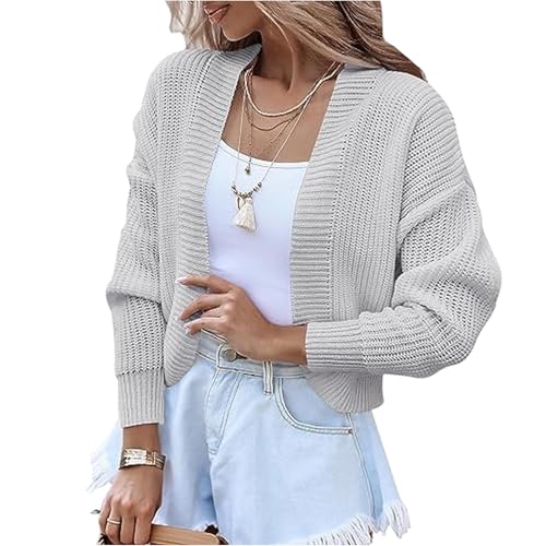 Cardigan for Women Sweater Lightweight Hollow Out Knit Shrugs Long Sleeve Drop Shoulder Crochet Knit Jacket Sueters Tops Fall2