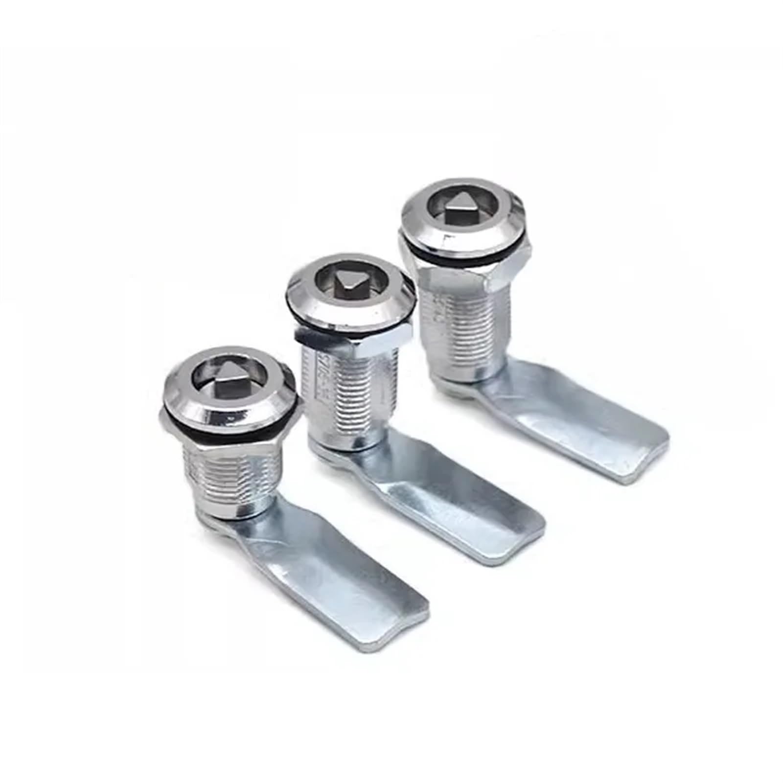 Lot de 5 serrures triangulaires en alliage de zinc MS705-28/36 for tiroir, casier, porte, armoire, bureau, serrures à came avec clé, 1 pièce(5sets-36mm-H0-01)