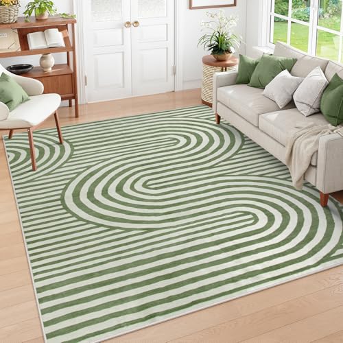 Tapete decorativo ultrasuave verde 5x7 ft miniatura 1