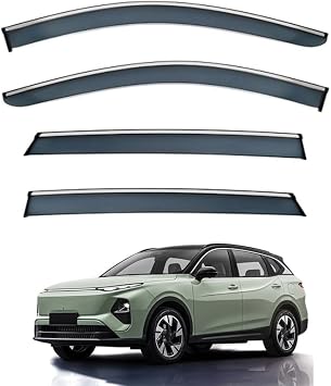 Window Visor for FAW Bestune Yueyi 07 MK1 2025, Side Out-Channel Rain Wind Guards Shields Vent Deflector Protection Outside Tape-On