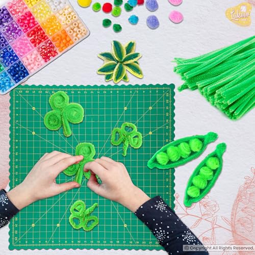 Image of Lakeer Green Pipe Cleaners 100 Pcs, 6mm x 12 Inch Chenille Stems Craft Wire for DIY Flowers, Kids Art, School Projects, Home Decor