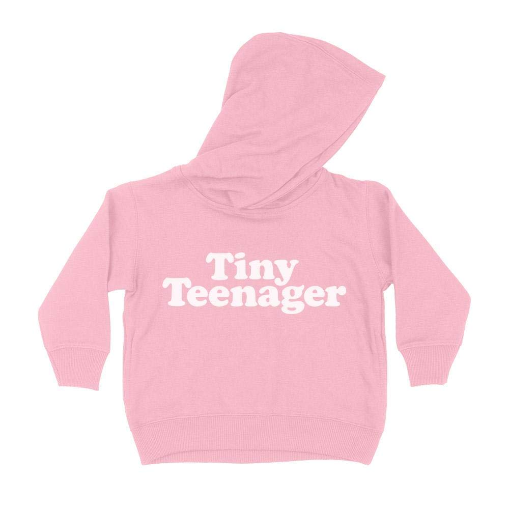 Tiny Teenager Kids Hoodie Sweatshirt Toddler 5T Pink