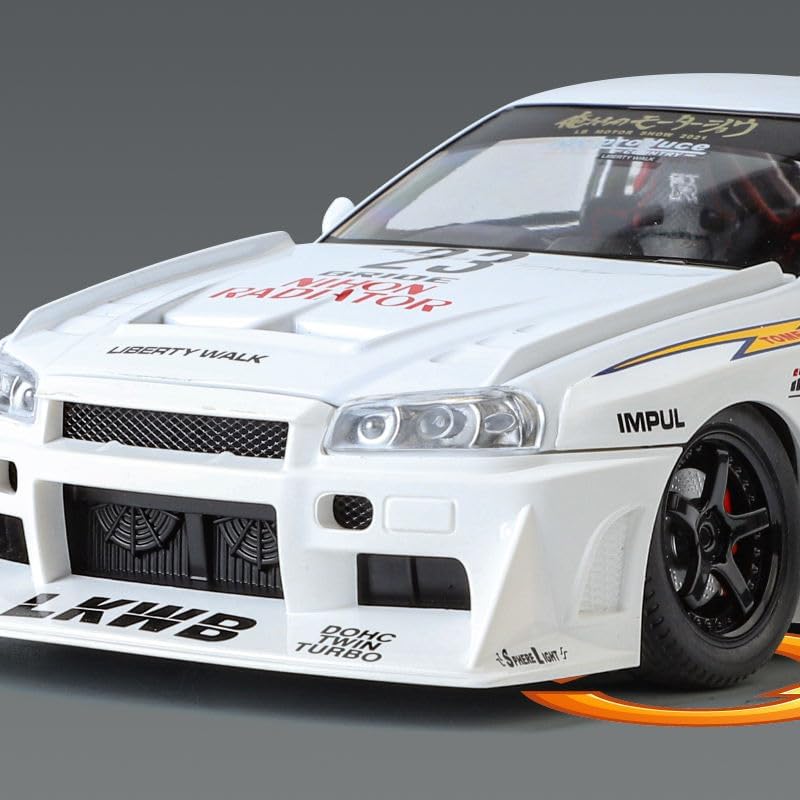 Image of 1:24 Nissan GTR Skyline S15 Diecast Metal Pull Back Car with 4 Openable Doors with Sound and Light Toy Decoration car Best Gift Toys for Kids 【Colors as Per Stock】