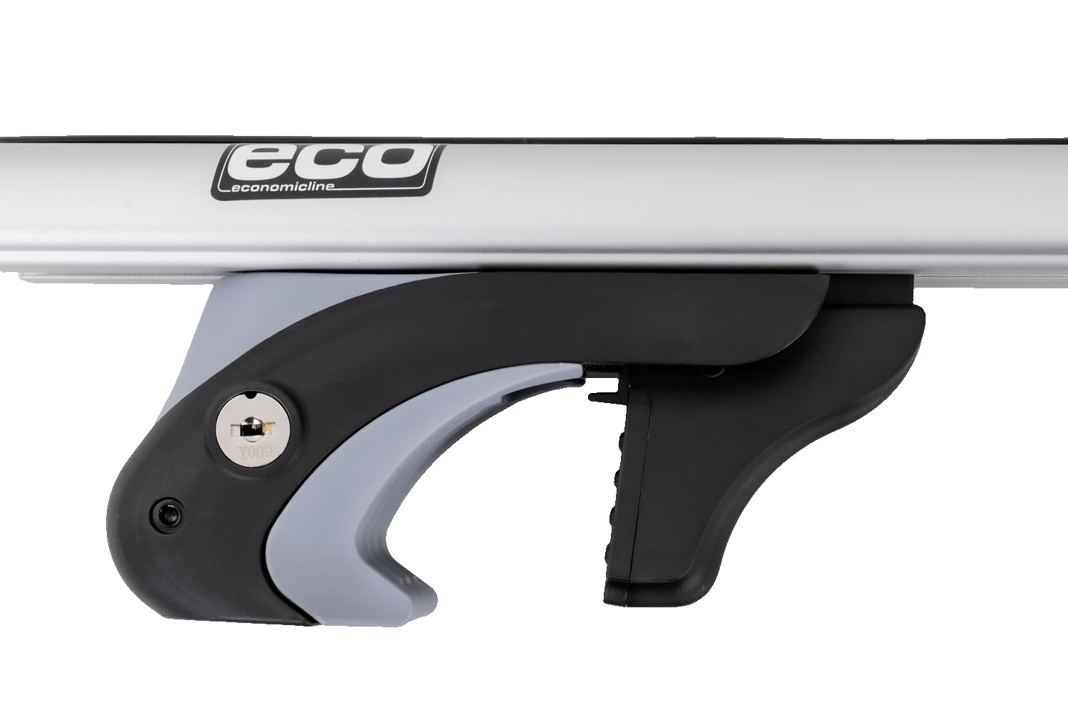 Dachträger Alubase 120 cm für offene Reling, 90 kg Traglast Aluminium Relingträger, ovaler Grundträger abschließbar mit T-Nut 20 mm für Dachbox und Fahrradträger | Aerodynamisches ovales Aluprofil, Traglast 90 kg. Für Dachboxen, Fahrradträger und Ski auf