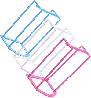 PRETYZOOM 3pcs Clothes Storage Rack Clothes Rack White Hanger Stacker Organiz Hanger Stacker Rack L Brackets for Shelves Multipurpose Hanger Shelves Brackets Portable Shelf Plastic