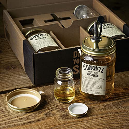 O'Donnell Moonshine Geschenkbox | Geschenkidee | 3 x 350ml | 2 x Shotgläser + Ausgießer | Premium Schnaps | Likör… - Image 3