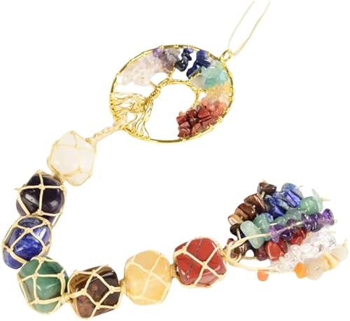 Miniatura 5 de Adornos colgantes de cristal hechos a mano para ventana de coche, 7 chakras, decoración del hogar, Feng Shui, ornamento de yoga y meditación