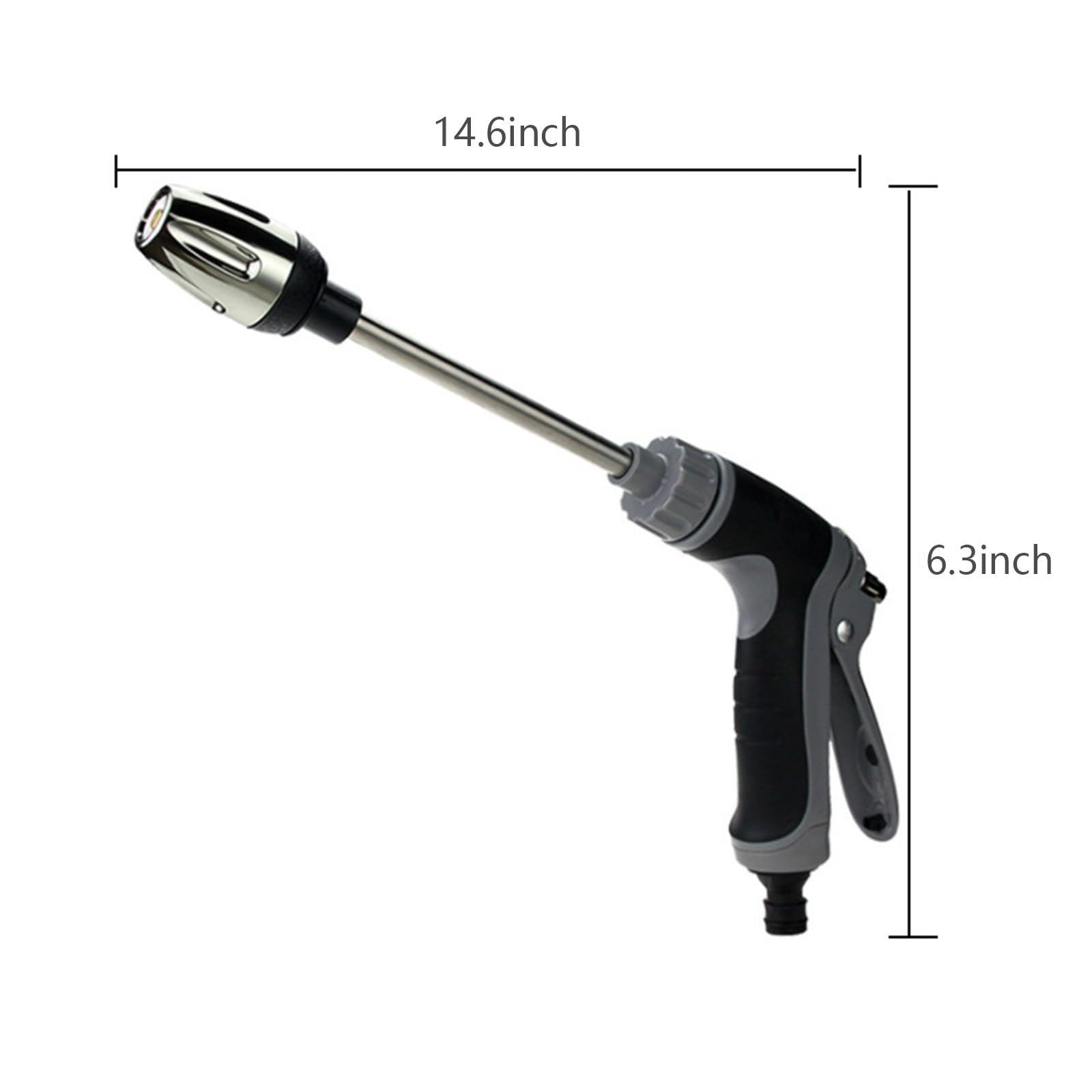 2026 Pistola ad alta pressione per tubo da giardino, idropulitrice con ugello, ugello ad alta pressione, tubo da giardino con impugnatura ergonomica, ideale per auto, giardino e terrazza (set di tubi