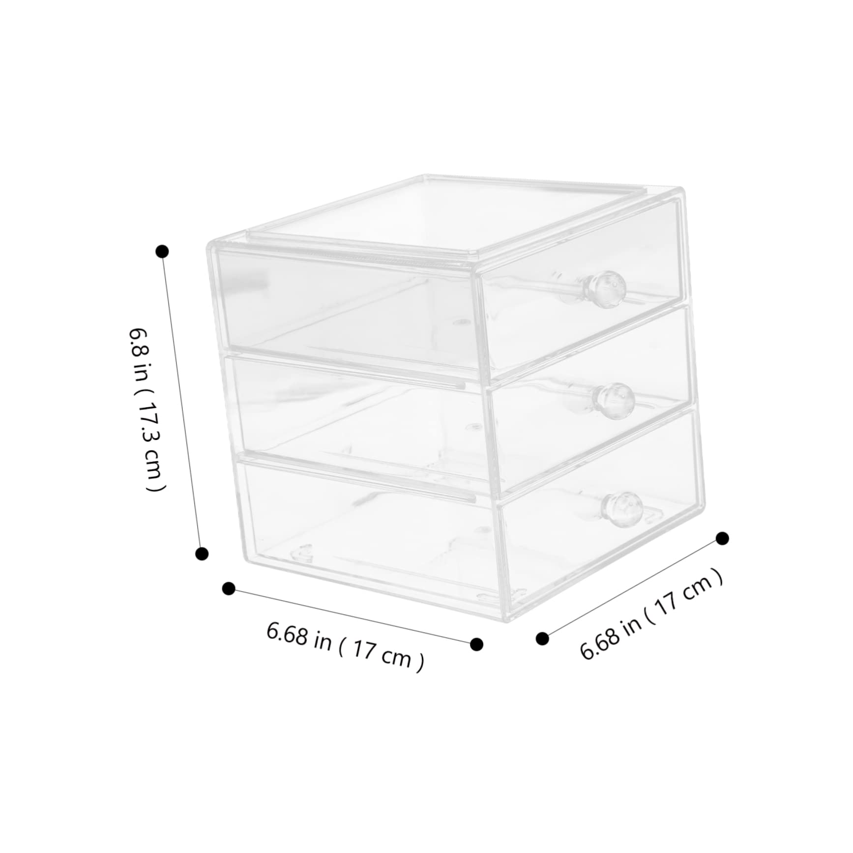 Gadpiparty Caja De Almacenamiento De Cosméticos De Escritorio Organizador De Maquillaje Con Cajones Caja De Almacenamiento De Cosméticos Transparente Para Tocador Almacenaje De Cosmetica