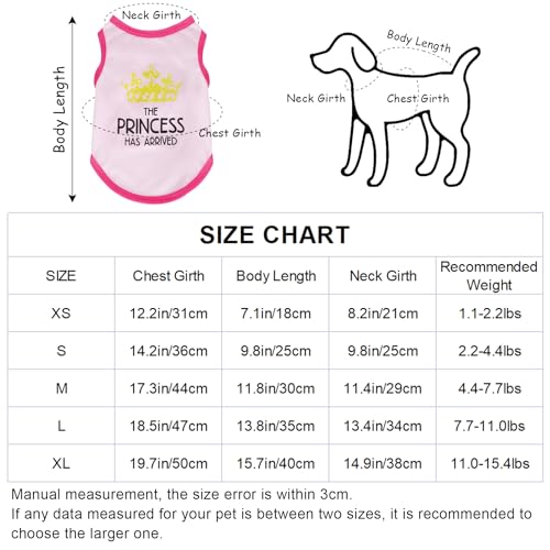Pistha PI995 4 Pack Dog Shirts Summer Printed Puppy Clothes Cute Sleeveless Pet T Shirts Dog Clothes thumb #2