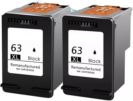 Compatible Ink Cartridge 63XL Black and Tri-Color for 63 63XL Works with DeskJet 1110 1111 1112 4510 4520 Printers2 Black