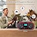 M-Amazup Boombox CD Player Portable, Portable CD Players for Home, Radio CD Player Stereo with AUX/USB/FM/Bluetooth, AC/Battery, Sleep Timer, Boom Box with Bluetooth Gift for Kids,Seniors,Home, Red