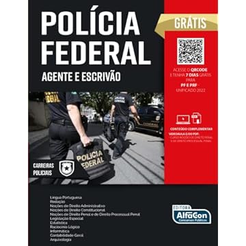 Capa do livro Agente e Escrivão de Polícia Federal – PF