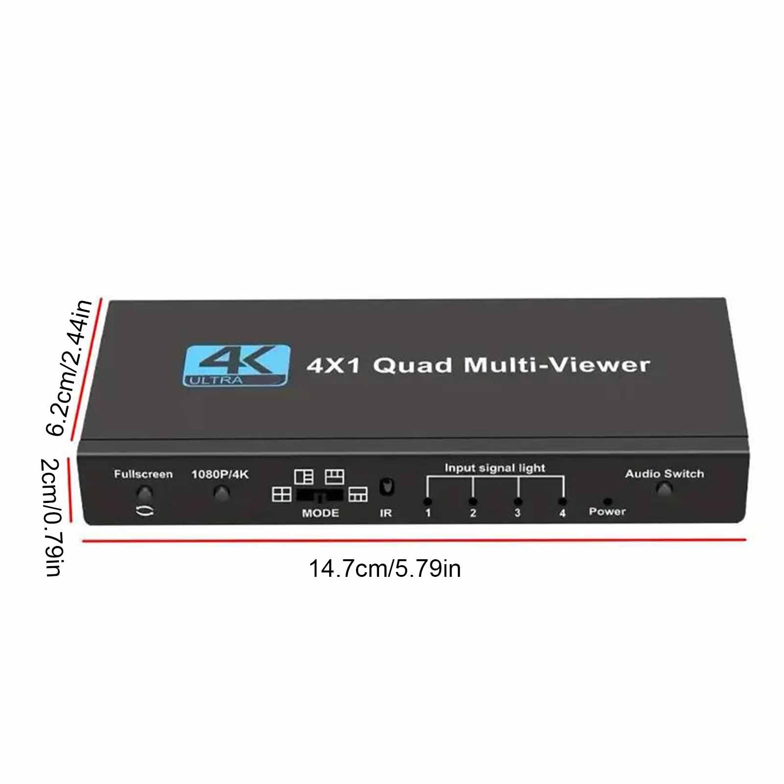 Fockety Splitter Interfaccia Multimediale, Splitter HDMI con Telecomando, Splitter Video Ad Alta Definizione 4K per L'intrattenimento Domestico Compatibile con TV PC Proiettori DVD