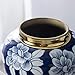 Antique Traditional Porcelain Vase Ceramic Decorative Vases Blue and White Porcelain Temple Jar Vase China Ming Style Antique Decorative Artwork-a H40cmx21cm