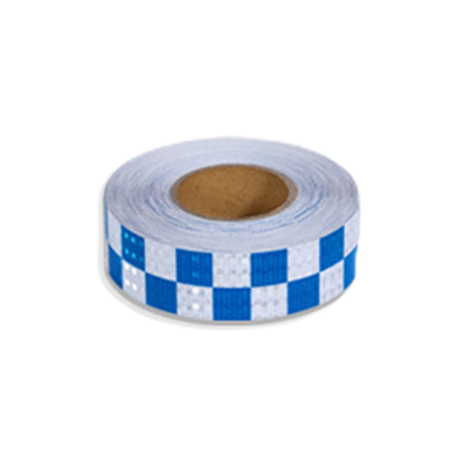 Gitter Reflektorband Mit Wabenmuster, 5/50 M * 5 cm Wasserdicht Reflektierende Aufkleber, Warnband Für Fahrrad, Wagen, Caravan, Anhänger,Blue White,5CM