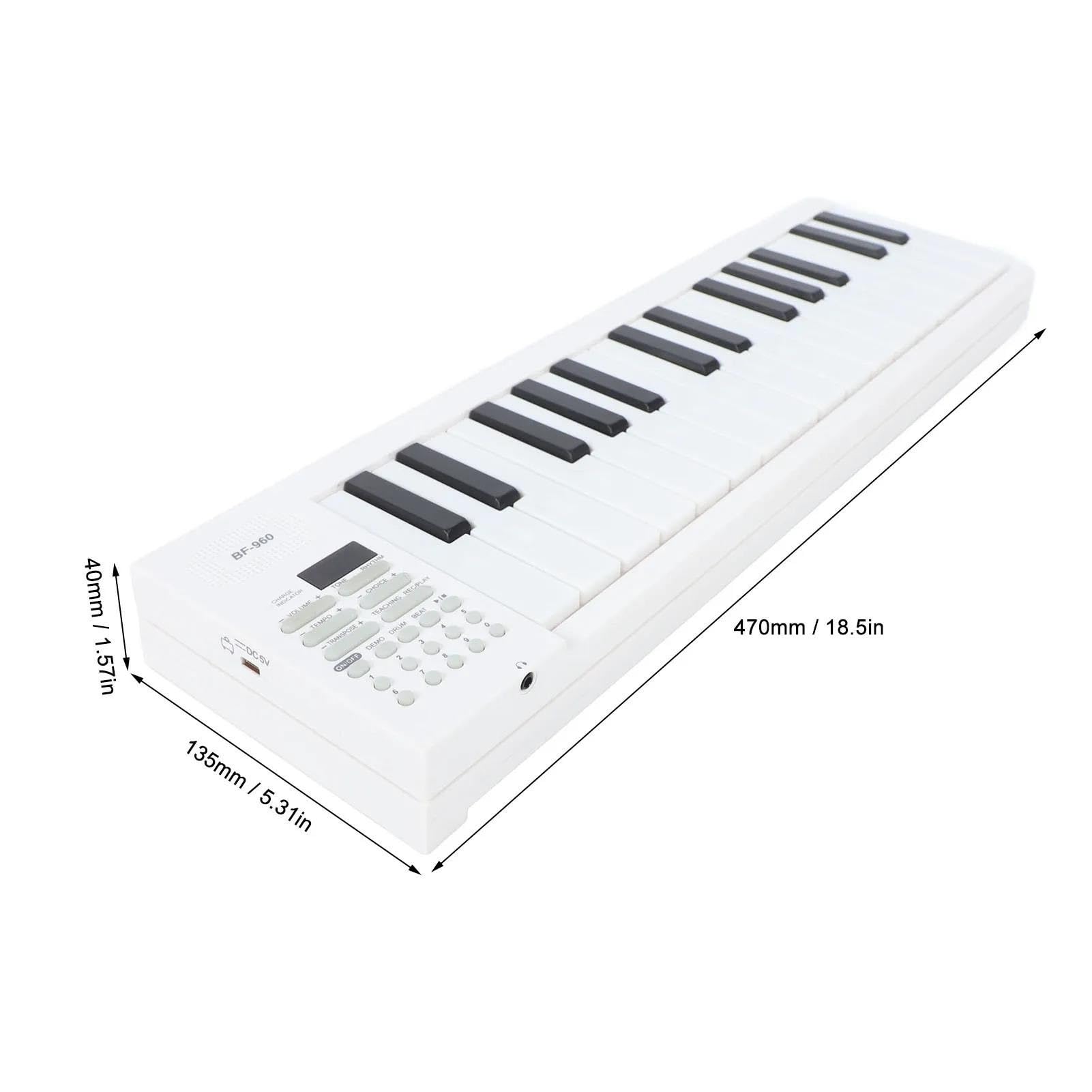 Pianino Elektroniczne 61 Klawiszowa Składana Klawiatura Elektronicznego Pianina Z Funkcją Nagrywania I Odtwarzania