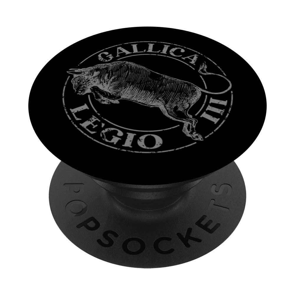 Legio III Gallica Roman Legion Empire Pedites Legionary PopSockets Swappable PopGrip, Black