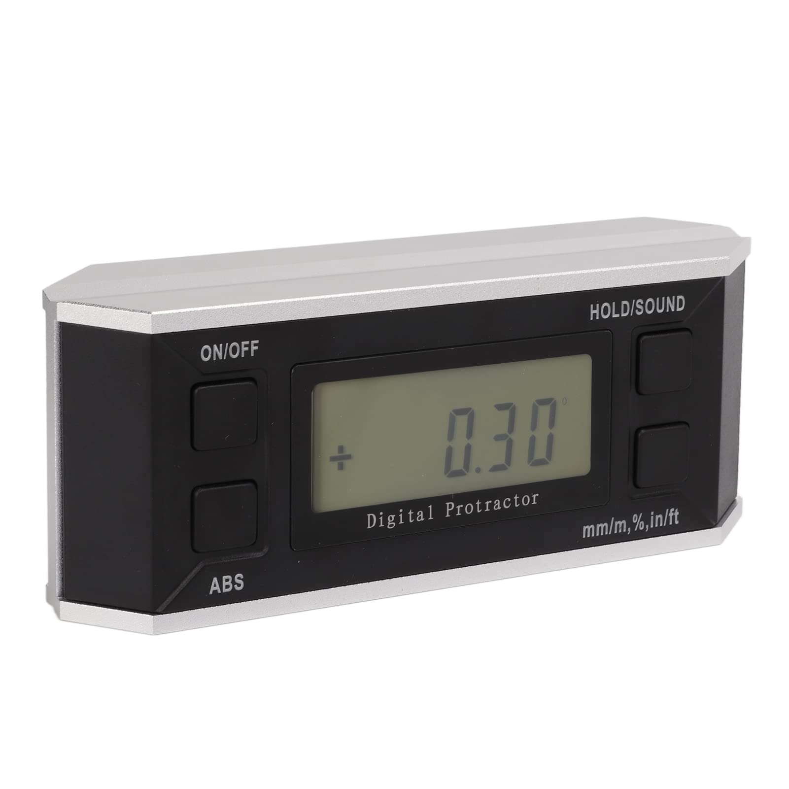 Hyuduo Inclinometro per Materiale Digital Display Digital LCD con varietà di Lettura per la Misurazione Dell'angolo in (Retroilluminazione con nastro)