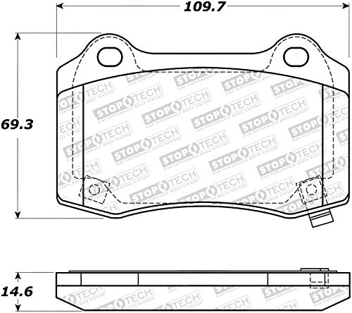 Stoptech 308.10531 Street Brake Pads; Rear With Shims And Hardware #TOP2