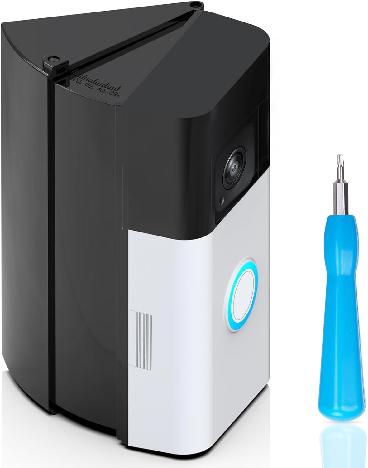 Video Türklingel Verstellbare Halterung (Winkel 30-55 Grad) Kompatibel mit Video Doorbell Wired/1/2/2. Gen/3/3 Plus/4 & Akku-Videotürklingel (2024)/Plus/Pro, Winkelhalter Einstellbare Doorbell Zubehör