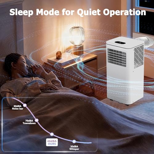 Image of 10000BTU Portable Air Conditioner Cools up to 450 Sq ft.,4-In-1 Standing AC Unit with Cooling,Dry,Sleep & Fan Modes,Remote Control,Window Kit Included