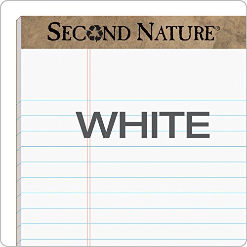 TOPS-74880-Second-Nature-Recycled-Pads-8-12-x-11-34-White-50-Sheets-Pack-of-12