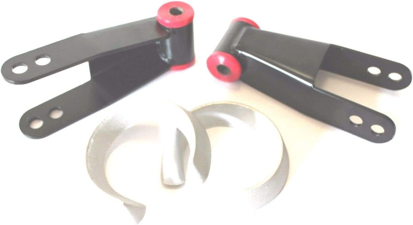 RTZ - Compatible with Dodge Dakota Pickup Full Lift kit Front 3" Forged Coil Spring Spacers + Rear 1 to 2" Adjustable Lift Shackles Leveling 2wd