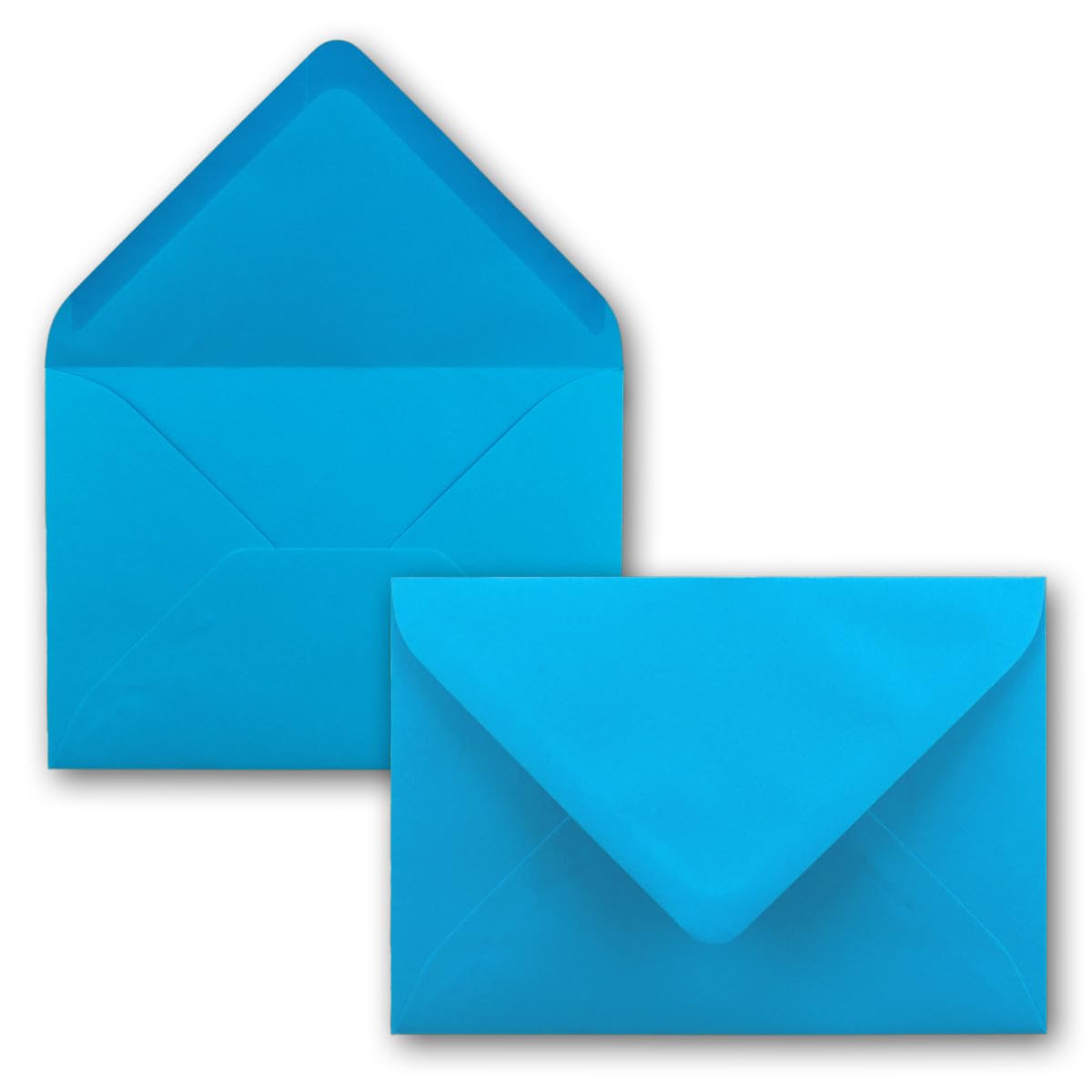 400x Sobres - en color azul celeste - DIN C6-114 x 162 mm - Sobres con cola húmeda sin ventana para tarjetas de felicitación e invitaciones - Serie FarbenFroh